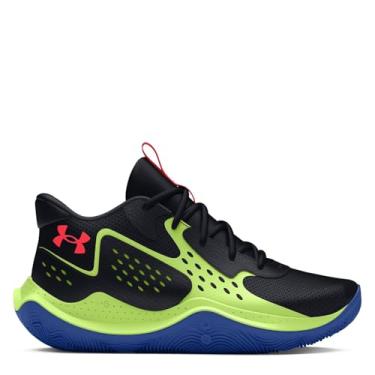 Imagem de Under Armour Tênis de basquete infantil Grade School Jet '23, (005) Preto/Verde/Beta, 18
