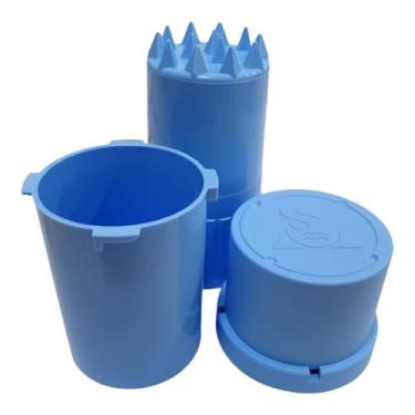 Imagem de Dichavador Triturador Squadafum Pot Grinder Com Reservatório Hermético (Azul Claro)