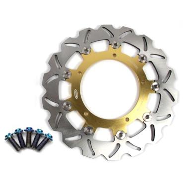 Imagem de Rotor de disco de freio dianteiro flutuante com parafusos de montagem para Yamaha YZF R3 2015-2023 ABS 17-23, YZF R25 2014-2021, MT03 FZ03 2016-2023 ABS inclui, acessórios de substituição de