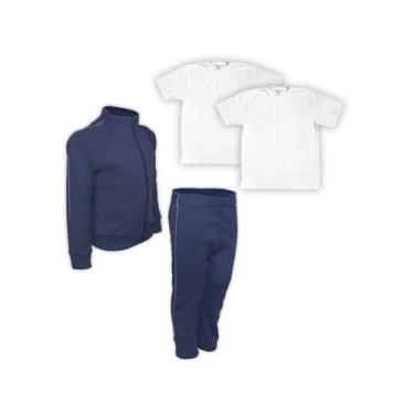 Imagem de Kit Conjunto de Frio Inverno Roupa Infantil Uniforme Escolar Helanca A