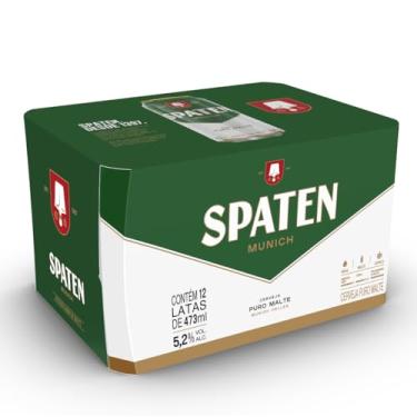 Imagem de Pack Cerveja Spaten Puro Malte, Lata, 473ml, Caixa 12 unidades