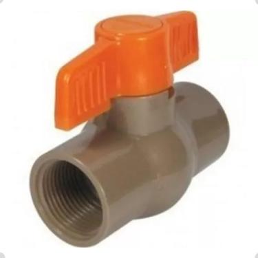 Imagem de Kit 5 Unidades Registro Esfera Rosqueável Pvc 1.1/2" Higiban