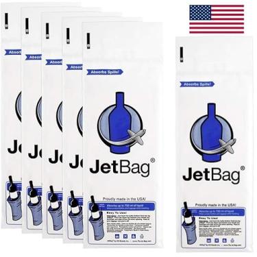 Imagem de JetBag Bold – As bolsas protetoras originais ABSORVENTES para garrafas de vinho – Sacos de garrafa reutilizáveis (pacote com 6) FEITOS NOS EUA