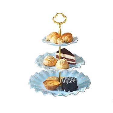 Imagem de Tigelas de frutas, chá da tarde, três camadas, prato de frutas, bolo, criativo, casa, sala de estar, cerâmica, estilo europeu, sobremesa, prateleira, bandeja decorativa, fruteira