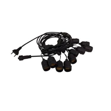 Imagem de Cordão Varal De Luzes 10 Metros 20xe27 Preto Ip65 Kian