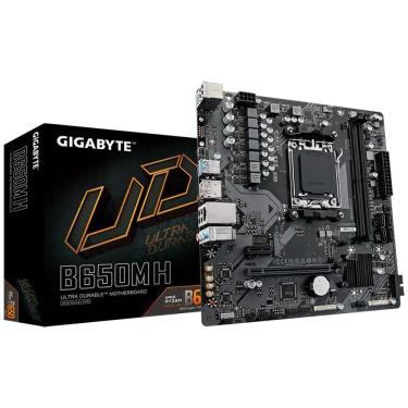Imagem de Placa Mae Gigabyte B650M H, AMD, Micro ATX, DDR5, Preto
