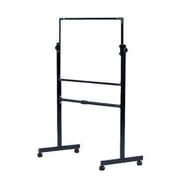 Imagem de CUTPOIY Quadro negro de ensino quadro branco móvel dupla face magnética apagável a seco moldura de liga de alumínio ajustável altura 360° para escritório escolar em casa (verde 70 x 100 cm) (verde 60