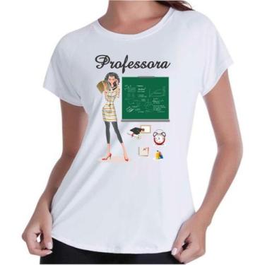 Imagem de Camisetas Professora 1 Feminina - Sem Marca, Branco, XG
