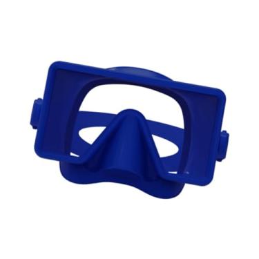 Imagem de Dynwave Máscara de mergulho com alça ajustável de silicone, antiembaçante e sem vazamento para adultos, esportes aquáticos, mergulho livre e snorkel, Azul
