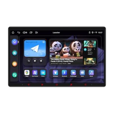Imagem de Joying Rádio com tela sensível ao toque Single Din estéreo automotivo de 13,3 polegadas com Apple Carplay e Android Auto, 8 GB + 128 GB Android 13 unidade principal com link espelhado, AM/FM