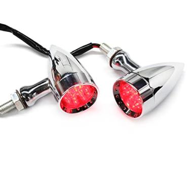 Imagem de Lâmpada de LED de LED CNC vermelha com indicador de luz de seta dianteira traseira para Harley Honda Yamaha SuzukiMISS MOLY LXECBUS067