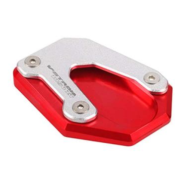 Imagem de Acc-Creativity Suporte de extensão de suporte lateral para pé de motocicleta compatível com SUZUKI V-Strom 1000 Vstrom 1050 XT DL1050XT 2014-2021 (vermelho)