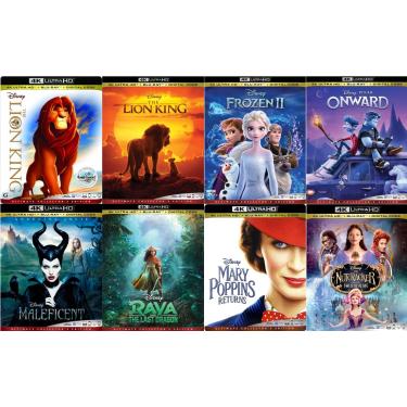 Imagem de GOGO2 Coleção Disney 8 Filmes 4K Ultra Hd + Blu-Ray: O Rei Leão (1994) / (2019) Frozen Ii: Uma Jornada Fantástica, Raya E Último Dragão, Quebra-Nozes, Quatro Reinos