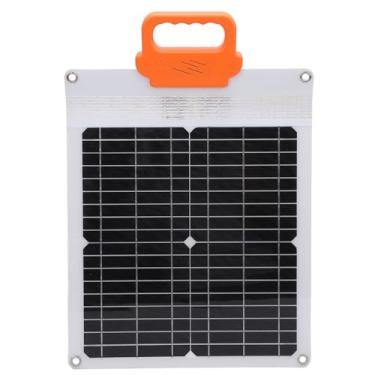 Imagem de Carregador de Painel Solar Portátil 20W 18V Monocristalino Painel Solar Resistente à água Com Alça Multifuncional para Viagens Ao Ar Livre Portátil de Viagem Ao Ar Livre