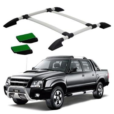 Imagem de Rack Teto Bagageiro S10 2010 2011 Prata Colado Cabine Dupla - Solar