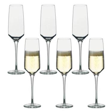 Imagem de 6 Taças de Cristal Espumante Champagne Eleganza Fracalanza