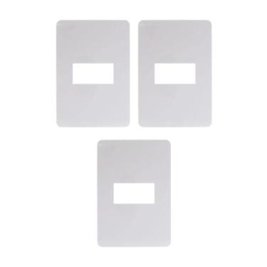 Imagem de Kit 3x Placa 4X2 1 Módulo S730101004 Branco Orion Schneider