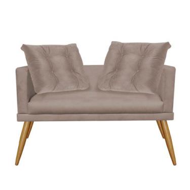 Imagem de Namoradeira Sofá Recamier Milena Confort Com Almofada Sala Recepção Es