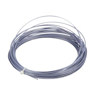 Imagem de Tênis hexadecimal de tenista de tenista de desgaste profissional fio de tênis de qualidade superior fibra de poliéster Durável alto desempenho para raquetes de tênis 12m 39,4ft (Cinza)