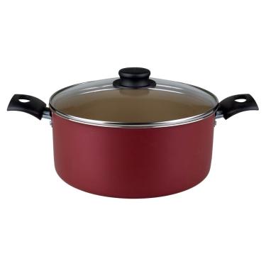 Imagem de Panela Antiaderente Caçarola 24cm Turim Tramontina 20261/724 Vermelha