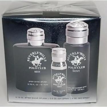 Imagem de Conjunto de presente masculino everly Hills Polo Club Sexy - Eau de Toilette + after shave Splash+ non aerosol deodorant Spray
