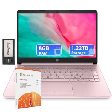 Imagem de HP Laptop carro-chefe de 14 polegadas com escritório 365 de 1 ano | 8 GB de RAM | 1,22 TB de armazenamento (eMMC de 64 GB, estação de ancoragem de 160 GB e armazenamento na nuvem de 1 TB) |