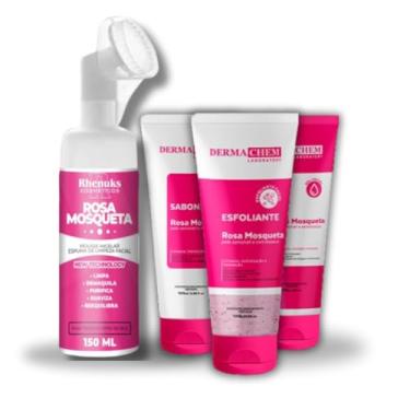 Imagem de Kit Skincare Rosa Mosqueta Ultra-Hidratante +Mousse Micelar Limpeza Facial Rosa