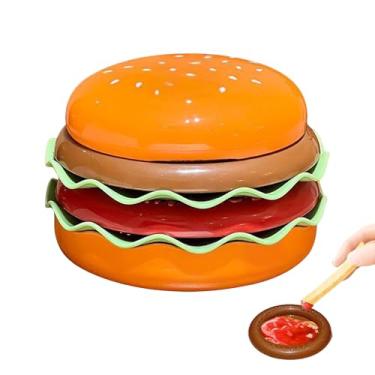 Imagem de Pratos de tigela, conjunto de pratos empilháveis de hambúrguer | Molho de molho de mesa, utensílios de mesa para aperitivo, festa, adultos, churrasco, cozinha, crianças, jantar em casa