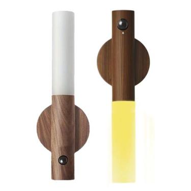 Imagem de Luminaria Sensor Movimento Kit 2 Uni Led Bastao Magnetico Parede Detec