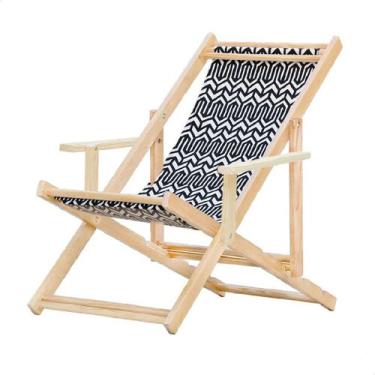Imagem de Espreguiçadeira Dobrável para Piscina ou Varanda - Madeira Maciça, Com