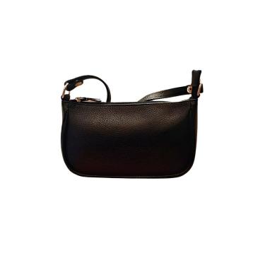 Imagem de Bolsa Transversal de Couro autêntico Modelo Emily Preta