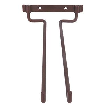 Imagem de AYNEFY Porta de Vidro de Ferro Montado na Parede Punto de Vinho de Linha única para Decoração de Bar de Cozinha, Instalação Fácil Material Durável, Armazenamento de Economia de Espaço, para (Bronze