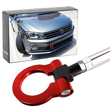 Imagem de Xotic Tech Sports Track Racing Style Anel de gancho de reboque de alumínio CNC compatível com Jetta MK6 2011-2018 6º (vermelho)