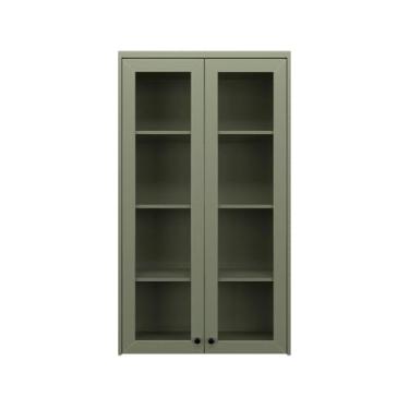Imagem de Cristaleira de Vidro Herval Viana, Verde Hill, 2 Portas, Mdf