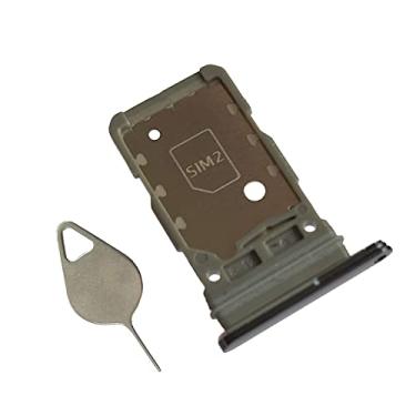 Imagem de Suporte para cartão SIM ultra duplo s21 bandeja de substituição para Samsung Galaxy s21 Ultra SM-G998B 6,8 polegadas, compartimento para cartão SIM também serve para Galaxy s21 (cinza)