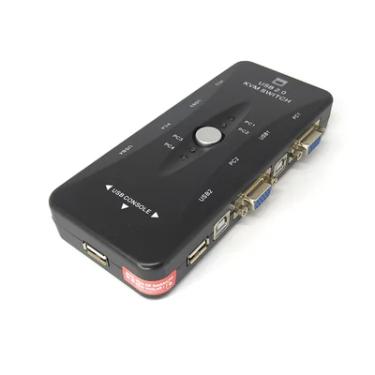 Imagem de Switch Kvm 4 Portas Vga 4 Usb B 3 Usb A Com Led Indicador