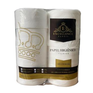 Imagem de Papel Higiênico Rolão Folha Dupla Excellence 8 Rolos Premium, Branquíssimo, Alta Absorção e Custo-Benefício