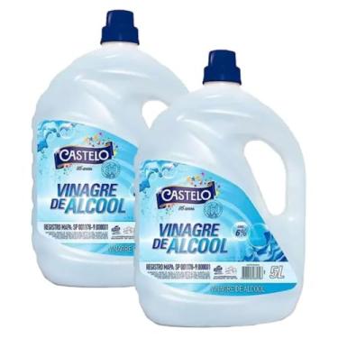 Imagem de Kit 2 unid Vinagre de Alcool 5 litros 6% Concentrado Castelo