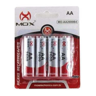 Imagem de Pilha Recarregável 1.2v Ni-mh Aa 2600mah, Cartela C/ 4un - Mox