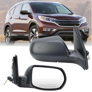 Imagem de Clidr Espelho lateral do passageiro compatível com Honda CRV 2012 2013 2014 2015 2016 Honda CRV não aquecido retrovisor dobrável manual texturizado preto 3 pinos