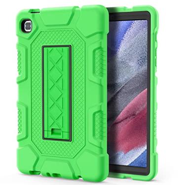 Imagem de Azzsy Capa para Samsung Galaxy Tab A7 Lite 8,7 polegadas 2021 (SM-T220/T225), Capa protetora de alto impacto resistente à prova de choque fina para Samsung Galaxy Tab A7 Lite 8,7" 2021 (Verde+Preto)