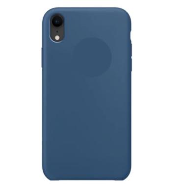 Imagem de Capa Capinha Para iPhone Xr Azul Aveludada