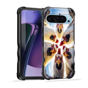 Imagem de EFGWSDER Capa para Pixel 10 Pro XL, [camada dupla] [proteção contra quedas de grau militar de 3,5 m] Capa resistente à prova de choque para Google Pixel 10 Pro XL 6,8 polegadas 2025, galinha fofa