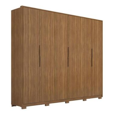 Imagem de Roupeiro de Casal Izabella c/ Pés c/ 6 Portas Amêndola - Bela Móveis -