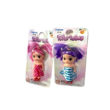Imagem de Brinquedo Mini Bonequinhas Fofurinhas Cabelos Coloridos-2Un - Company 