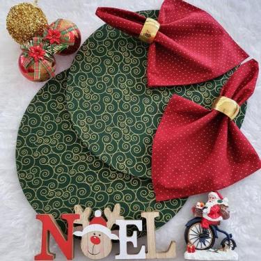 Imagem de Kit Mesa 06 Capas Sousplat 06 Bases 06 Guardanapos 06 Anéis - Criarte 