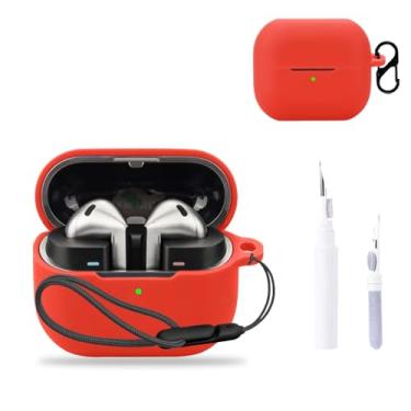 Imagem de NOUKAJU Capa para Samsung Galaxy Buds3 FE, capa protetora para fone de ouvido (com mosquetão + cordão + caneta de limpeza) à prova de quedas, arranhões, à prova de choque, capa para Samsung Galaxy