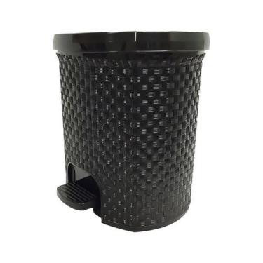 Imagem de Lixeira Rattan Organizadora Multiuso 6 Litros Preto - Nitron