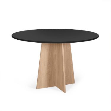 Imagem de Mesa De Jantar Redonda 4 Lugares 90cm Isabela Preto/jade - Straub Web