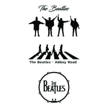 Imagem de Adesivos The Be@tles Carro Laptop Parede Porta Janela Preto